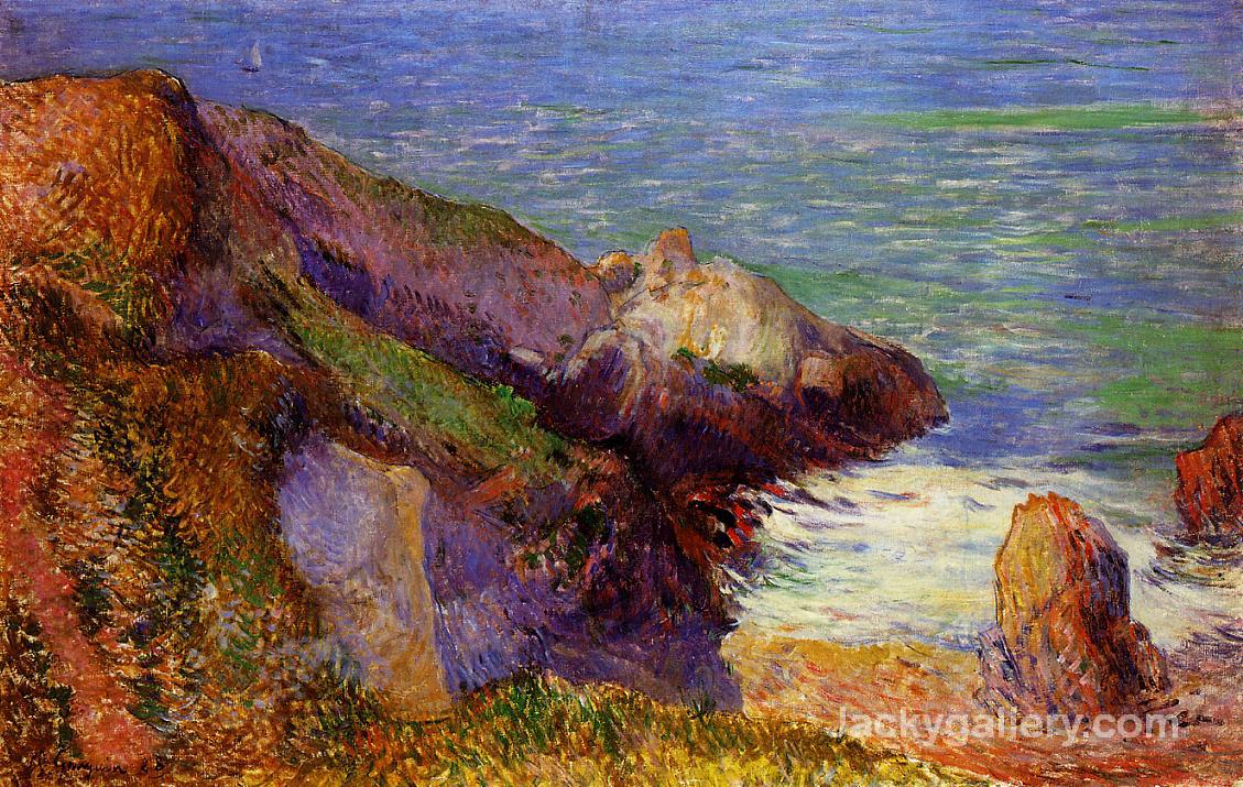 Rocks on the Breton Coast by Paul Gauguin paintings reproduction